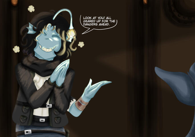 Fanart of Sebastian Solace from the game "Pressure" on Roblox